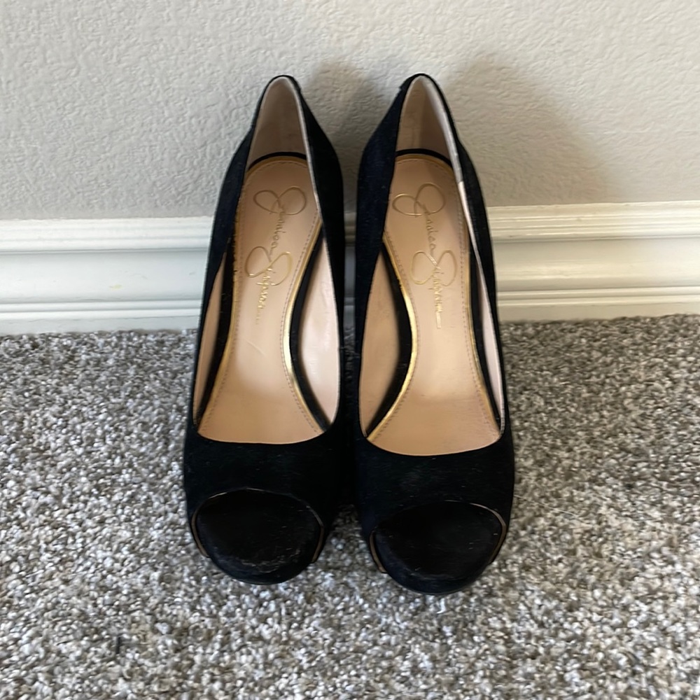 Jessica Simpson open toe wedge heels, never worn